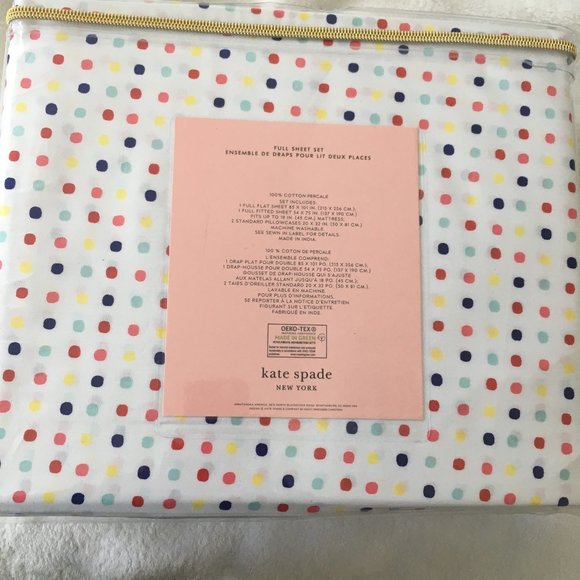 kate spade Bedding Kate Spade Colourful Polka Dot Full Sheet